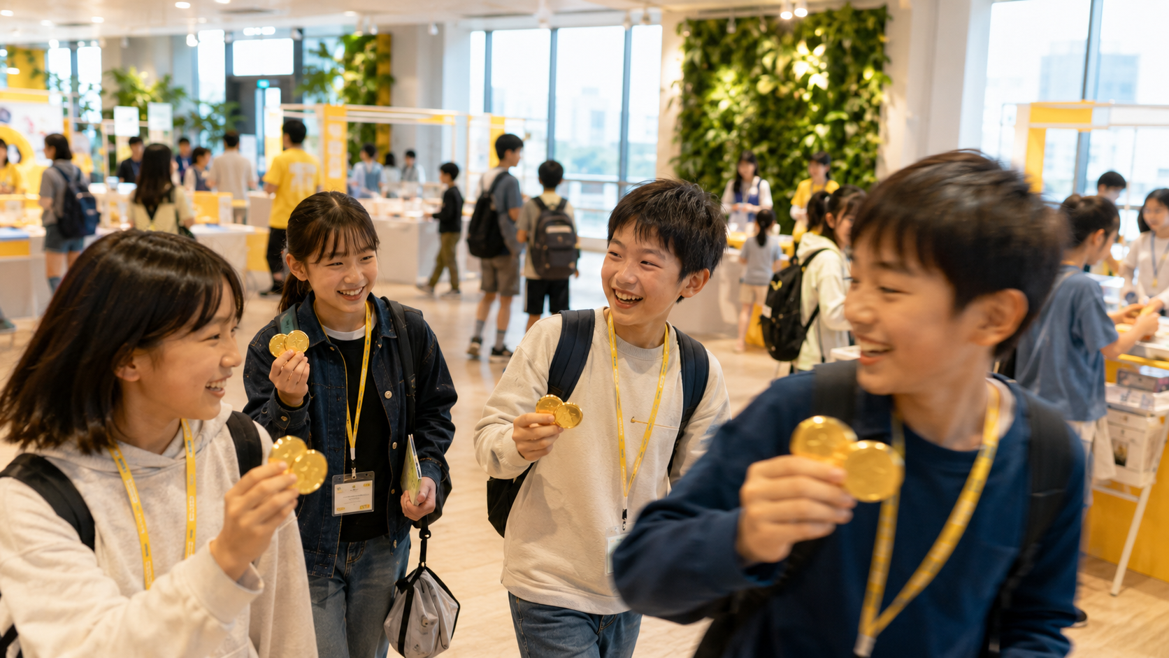 会場を回遊して体験する子どもたち（イメージ）